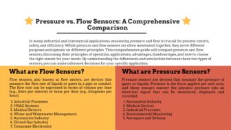 Pressure vs. Flow Sensors