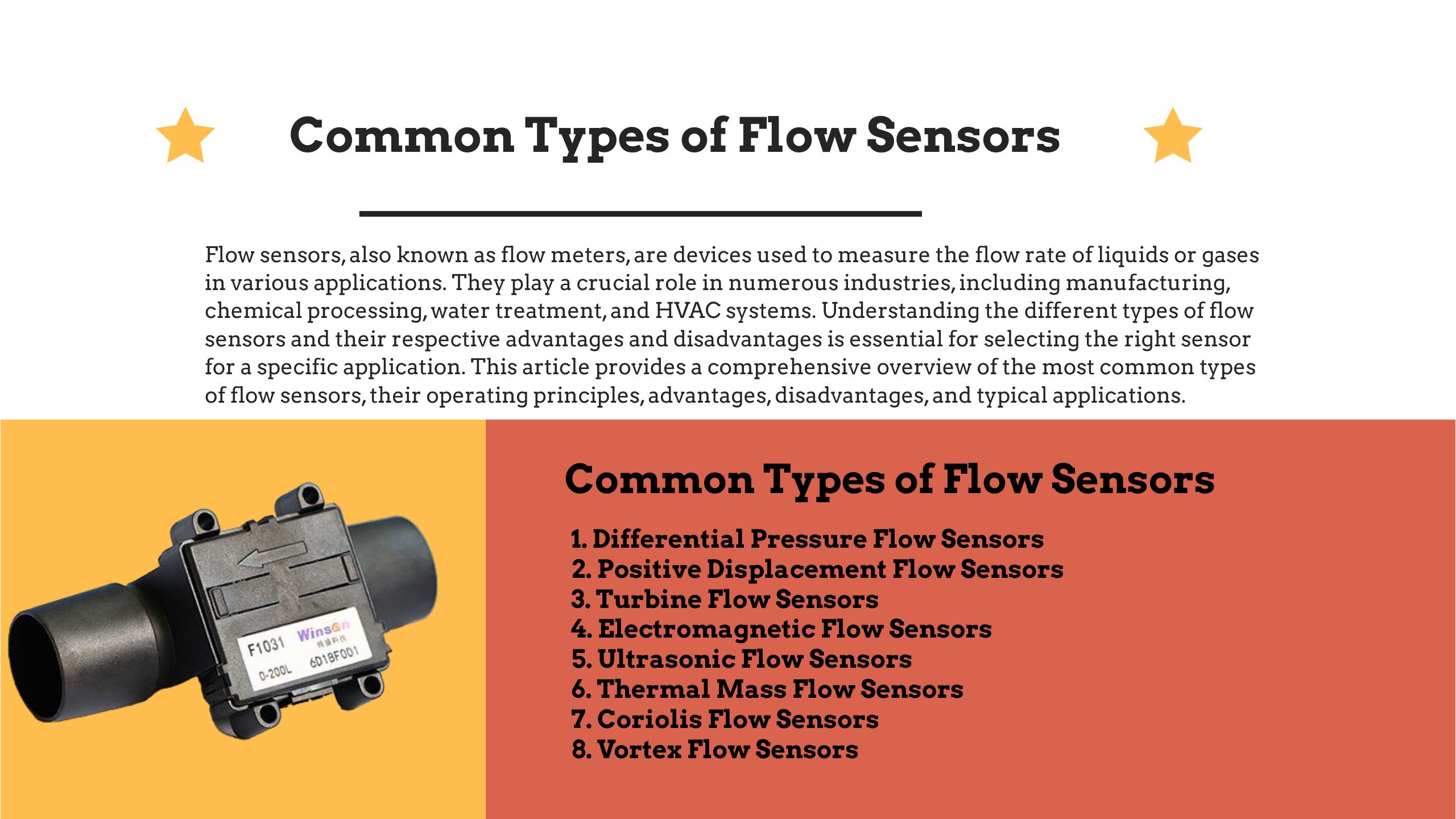 Tipos Comuns De Sensores De Fluxo Sensor One Stop O Fornecedor E 