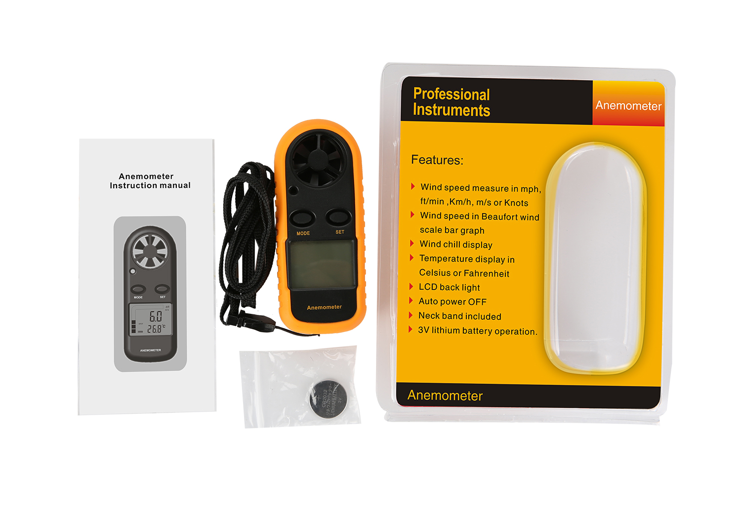 DM816 Handheld anemometer 6