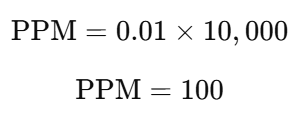 Convert 0.01 to PPM