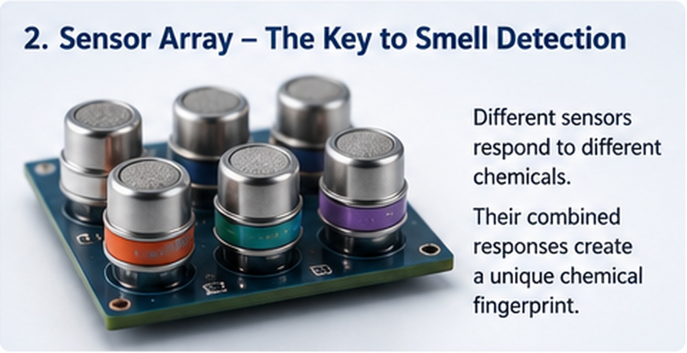 AI Nose gas sensor array creates a chemical fingerprint