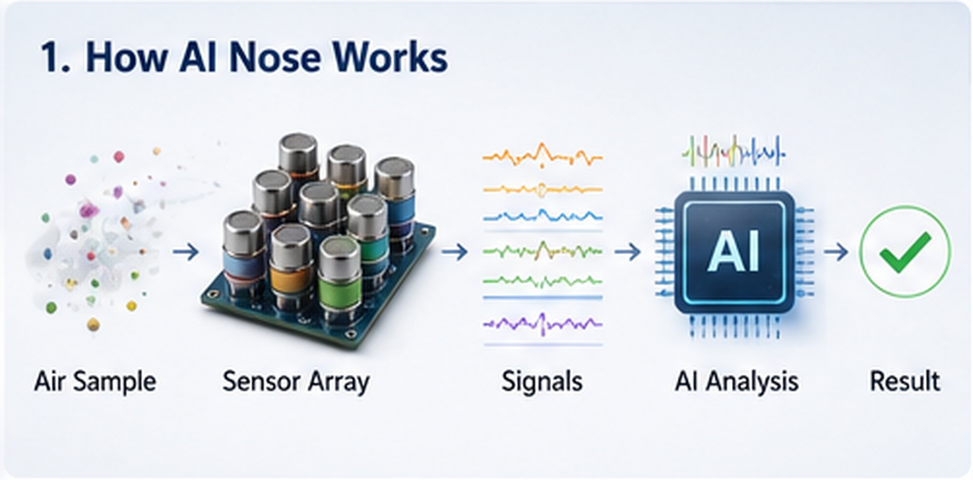 How AI Nose works from air sampling to AI recognition