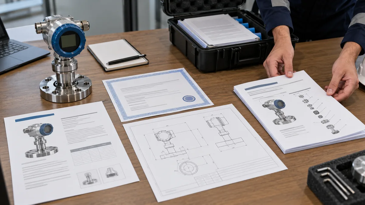 What Should a Refrigeration Monitoring Procurement Worksheet Include? 4 Engineer reviewing product data sheet, test evidence, installation drawing and service plan