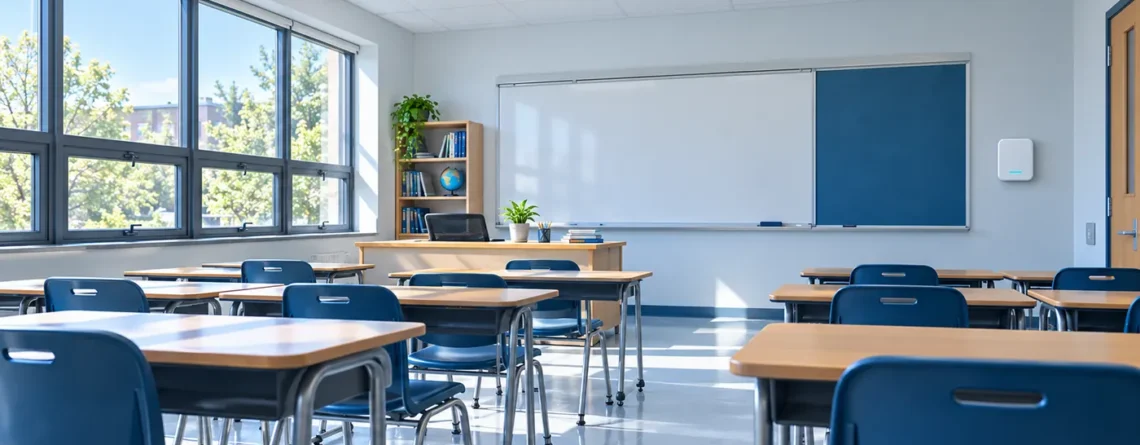 Cảnh giám sát không khí trong nhà của trường học