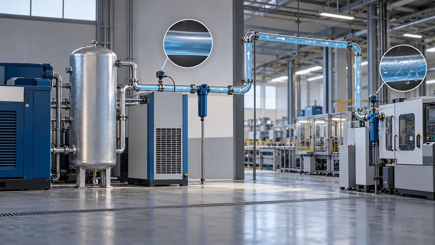How to Choose and Install a Dew Point Sensor 3 Two different dew point measurement points at dryer outlet and production equipment