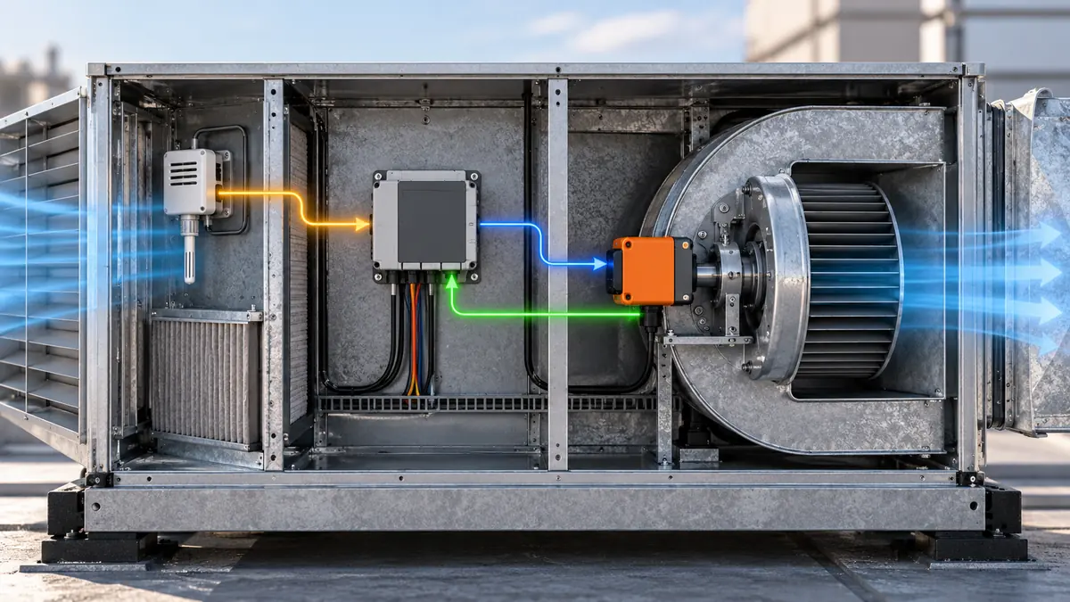 How Should a Refrigerant Detection Module Be Integrated into HVAC Equipment? 4 Conceptual chain from refrigerant sensor through controller to ventilation response and feedback