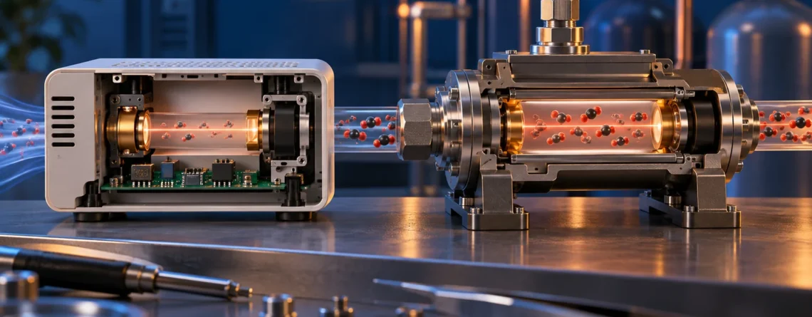 Konzeptioneller Vergleich von Instrumenten zur Messung von Innenraumluft und CO2 mit höherer Konzentration