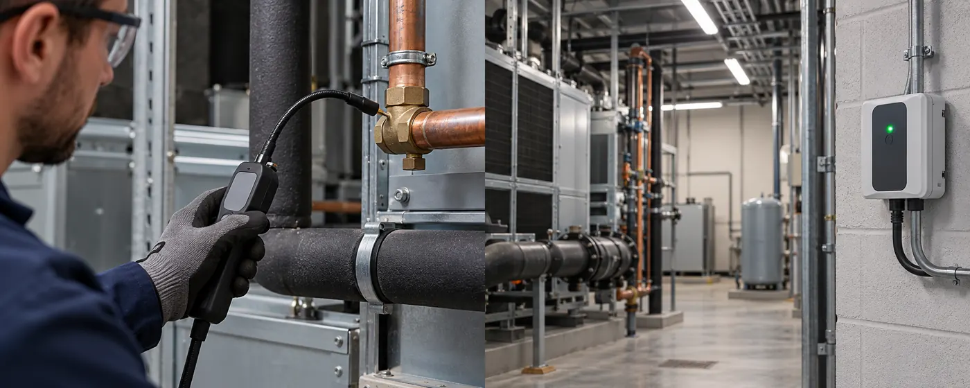 Conceptual portable leak search and continuous fixed room monitoring