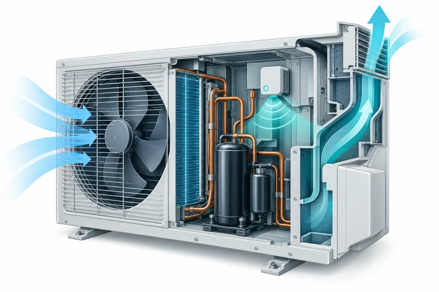 What Should a Refrigerant Sensor Measure? Four Distinct Jobs 3 Conceptual embedded refrigerant detector within air-conditioning equipment