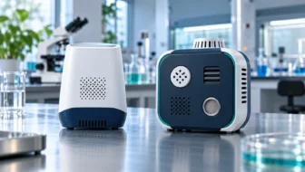 Single-gas and multiparameter environmental monitors shown as separate unbranded instruments