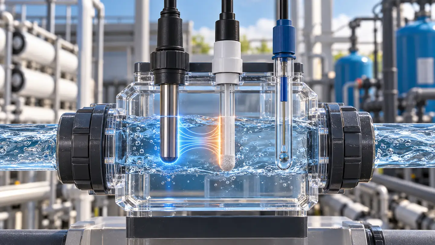 What an ORP Sensor Actually Tells You About Water 1 ORP redox electrode and reference electrode in flowing water